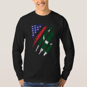 Pakistan-Amerikanische Flagge USA Patriot Heritage T-Shirt