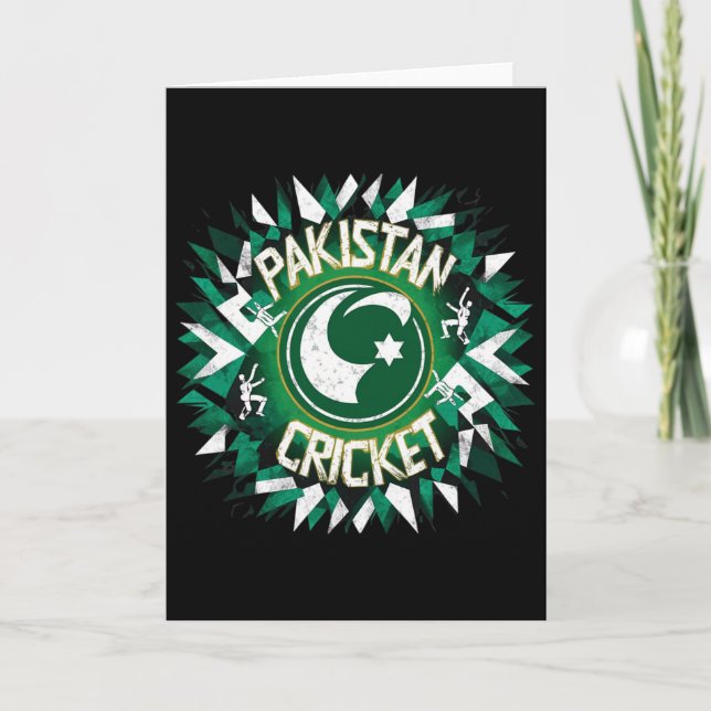 Pakistan Cricket Jersey Cricket Flag Of Pakistan 4 Karte (Vorderseite)