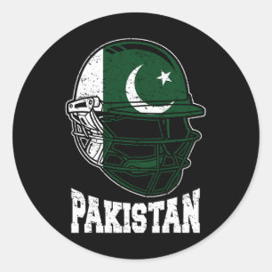Pakistan Cricket T-Shirt Jersey Kit Geschenk Pakis Runder Aufkleber