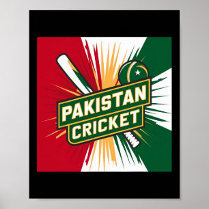 Pakistan Cricket Trikot Cricket Flagge Von Pakista Poster