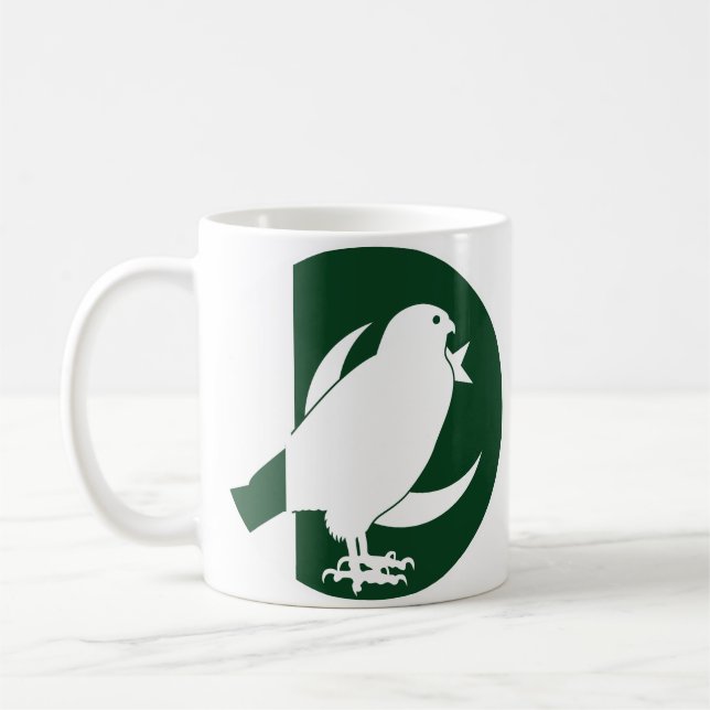 Pakistan Falcon Pakistani National Animal Flag Kaffeetasse (Links)