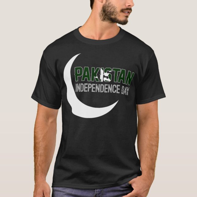 Pakistan Flag 14 August Clothing Happy Independenc T-Shirt (Vorderseite)