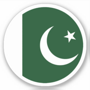 Pakistan-Flag-Rundaufkleber Aufkleber