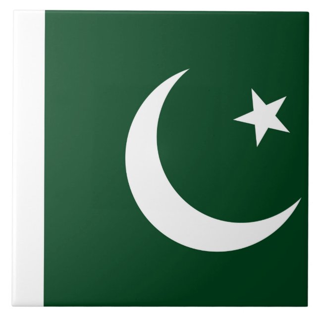 Pakistan Flag Tile Fliese (Vorderseite)