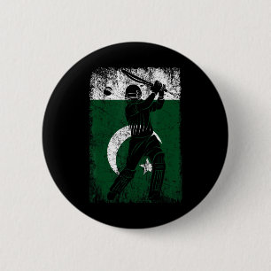 Pakistan-Flagge-Cricket-Trikot-Fan-Spieler-Trainer Button