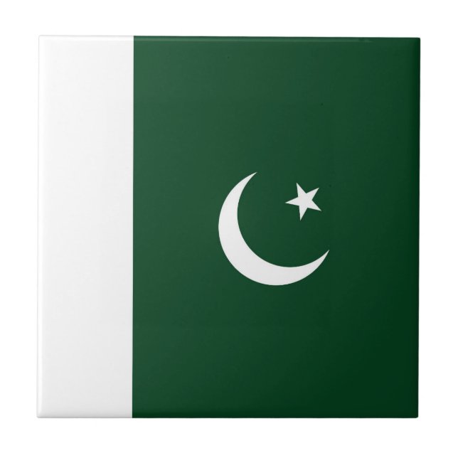 Pakistan-Flagge Fliese (Vorderseite)