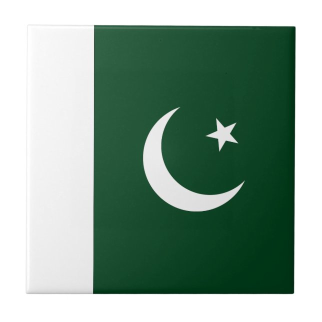 Pakistan-Flagge Fliese (Vorderseite)