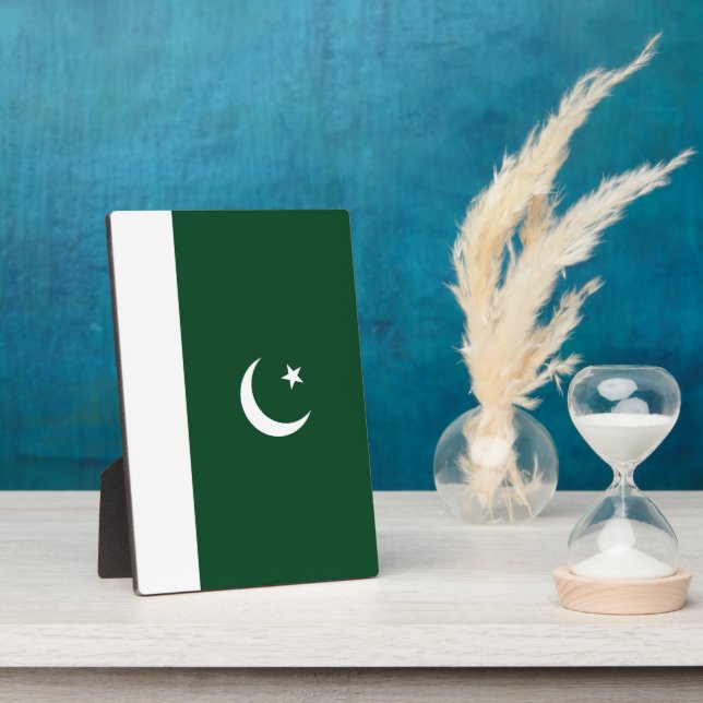 Pakistan-Flagge Fotoplatte (Seite)