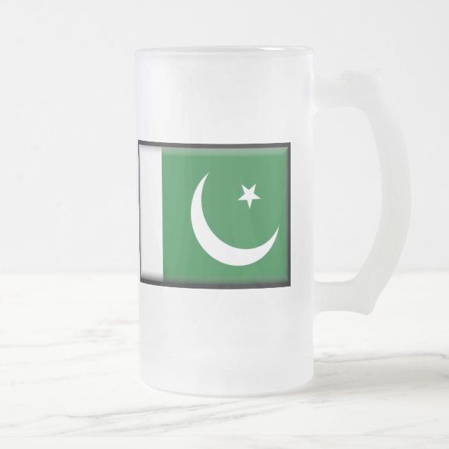 Pakistan-Flagge Mattglas Bierglas (Rechts)