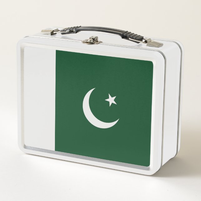 Pakistan-Flagge Metall Brotdose (Vorderseite)