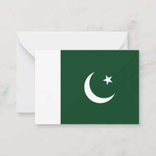 Pakistan-Flagge Mitteilungskarte