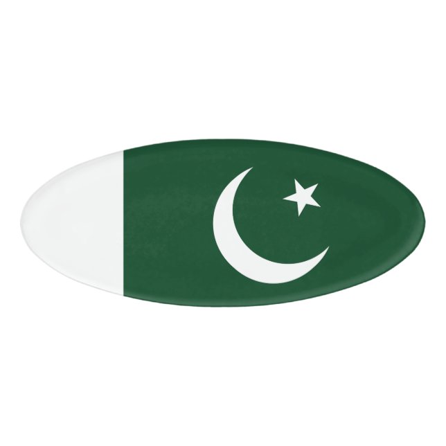 Pakistan-Flagge Namenschild (Vorderseite)