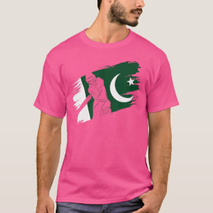 Pakistan Flagge Pakistan Cricket Fan Trainer Um T-Shirt