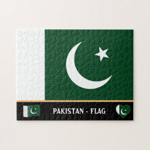 Pakistan Flagge & pakistanisches Land / Pakistan Puzzle