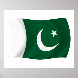Pakistan-Flagge Poster Druck