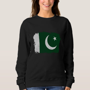 Pakistan-Flagge Vintage Pakistani Stolz Pakistani  Sweatshirt