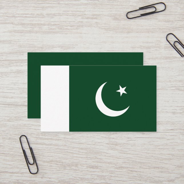 Pakistan-Flagge Visitenkarte (Vorderseite/Rückseite Beispiel)