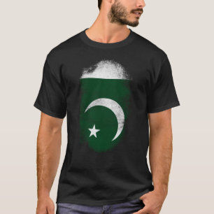 Pakistan-Flaggen-Andenken - beunruhigter T-Shirt