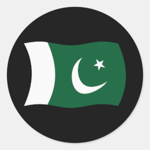 Pakistan-Flaggen-Aufkleber Runder Aufkleber