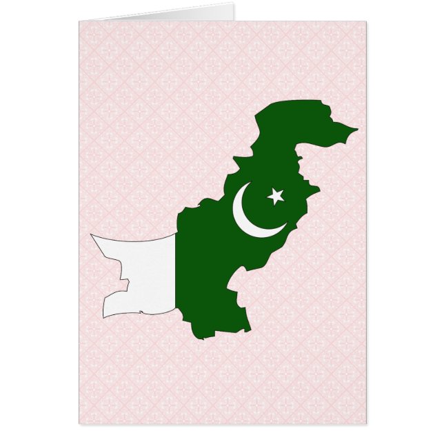 Pakistan-Flaggen-Karte Größengleich (Vorne)