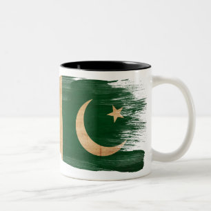 Pakistan-Flaggen-Tasse Zweifarbige Tasse