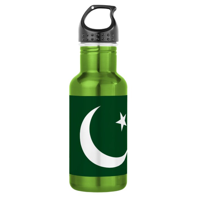 Pakistan Flaggenfrei-Flasche Edelstahlflasche (Vorderseite)