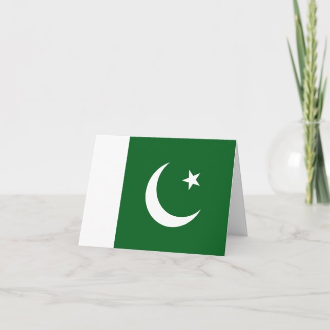 Pakistan Flaggennotecard Karte (Vorderseite)