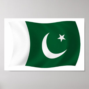 Pakistan Flaggenplakatdruck Poster