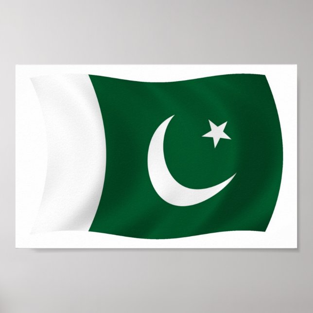 Pakistan Flaggenplakatdruck Poster (Vorne)