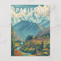 Pakistan Illustration Reise Kunst Vintage