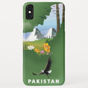 Pakistan illustrierte Reisekarte. Case-Mate iPhone Hülle