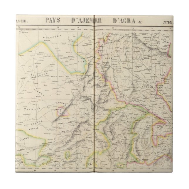 Pakistan, Indien 82 Fliese (Vorderseite)