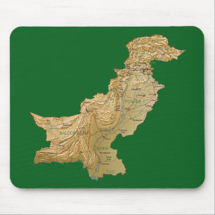Pakistan-Karte Mousepad