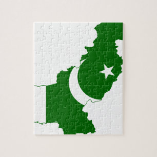 Pakistan-Karten-Flagge Puzzle