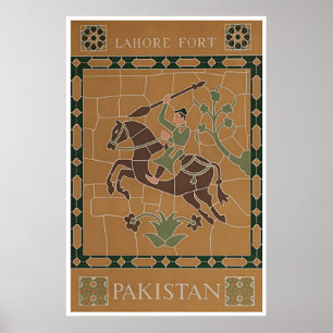 Pakistan Kunst Reiseposter Lahore Fort Druck Poster