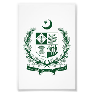 Pakistan Landeswappen Symbol Emblem Adler Fotodruck