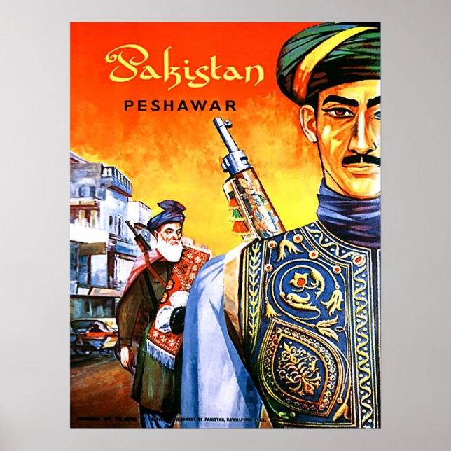Pakistan, Lötkräfte aus Peshawar, Jahrgangsreisen Poster (Vorne)