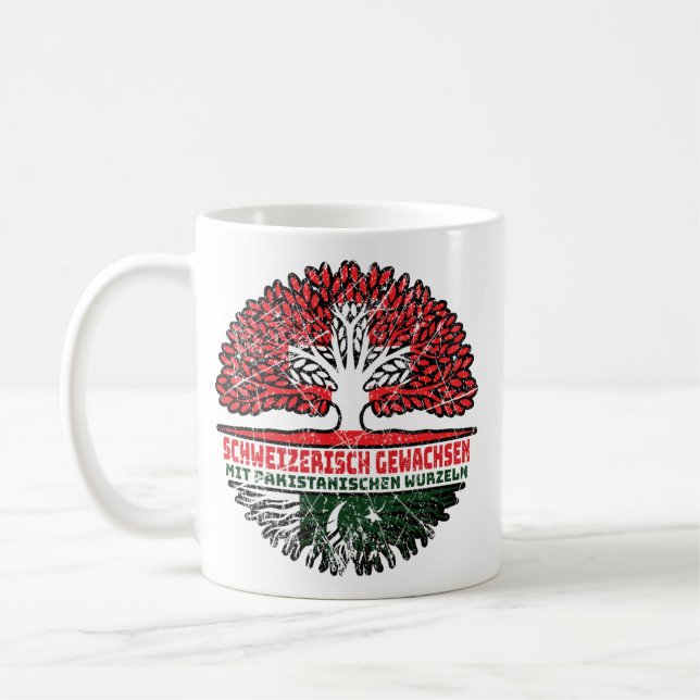 Pakistan Pakistanisch Schweizer Schweiz Baum Kaffeetasse (Links)