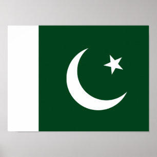 Pakistan - pakistanische Flagge Poster