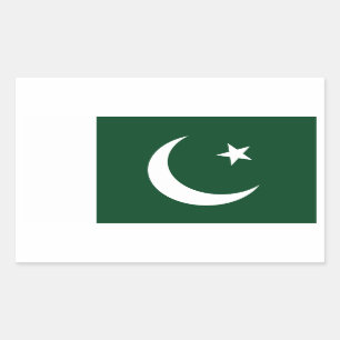 Pakistan/pakistanische Flagge Rechteckiger Aufkleber