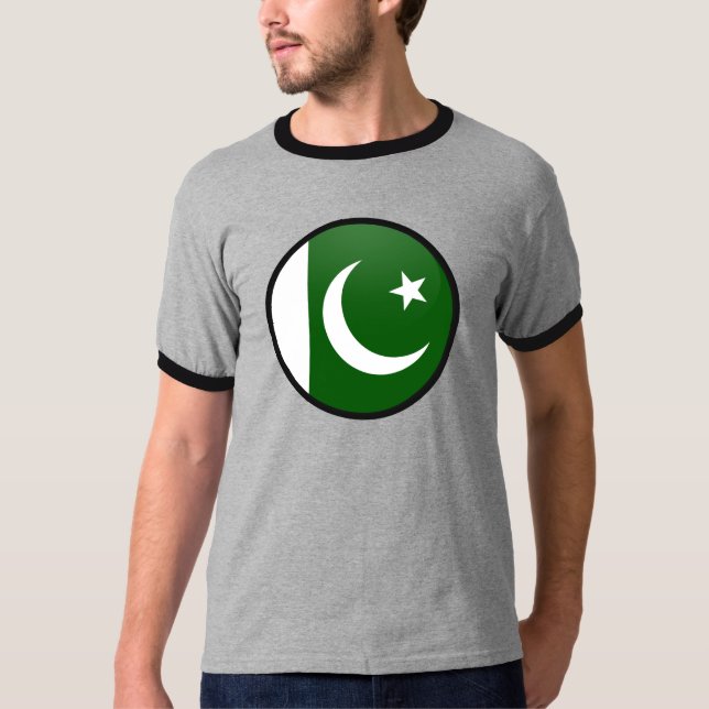 Pakistan-Qualität Flaggen-Kreis T-Shirt (Vorderseite)