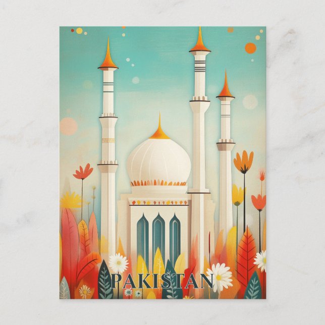 Pakistan Reisen Postkarte (Vorderseite)