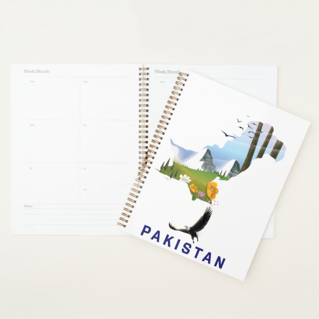 Pakistan Reiseplakatkarte Planer (Anzeige)