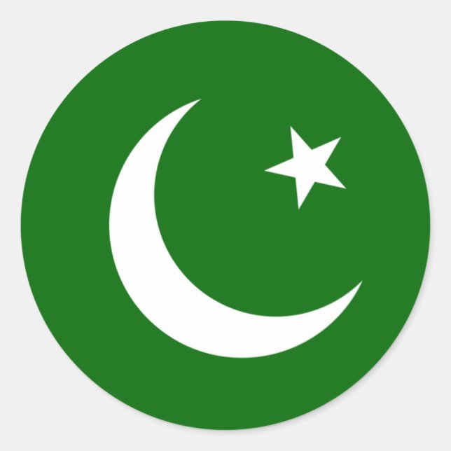 Pakistan Runder Aufkleber (Vorderseite)