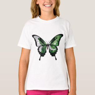 Pakistan-Schwalbenschwanz-Schmetterlingsflagge T-Shirt