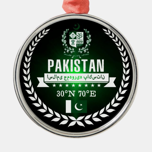 Pakistan Silbernes Ornament (Vorne)