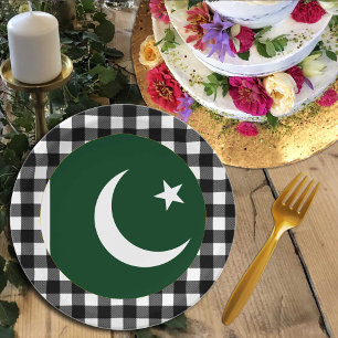 Pakistan Tafel, Büffel kariert und pakistanische F Pappteller