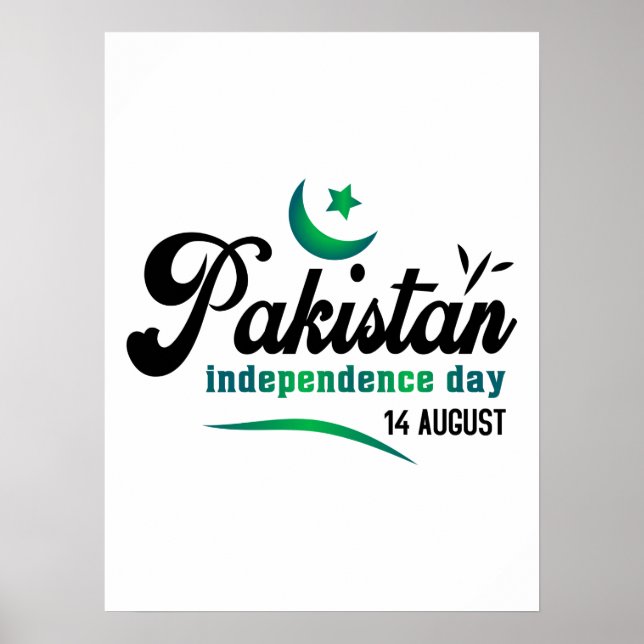 Pakistan Unabhängigkeitstag 14 August Poster (Vorne)