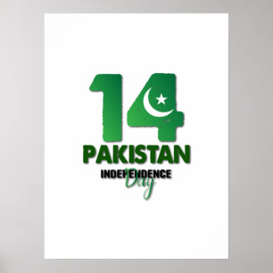 Pakistan Unabhängigkeitstag 14 August Poster