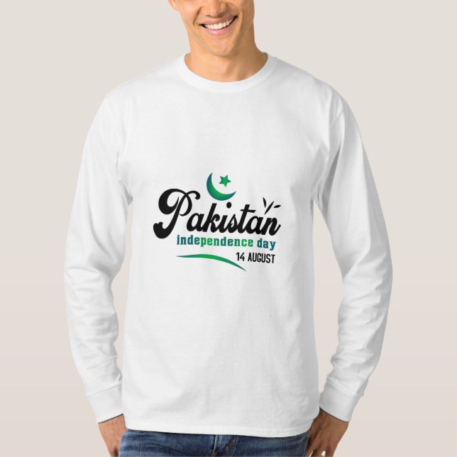 Pakistan Unabhängigkeitstag 14 August T-Shirt (Vorderseite)